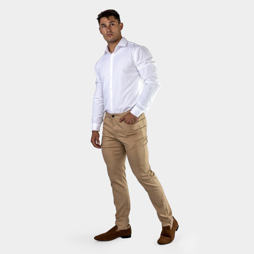 Pantalón Chino Slim - Tostado
