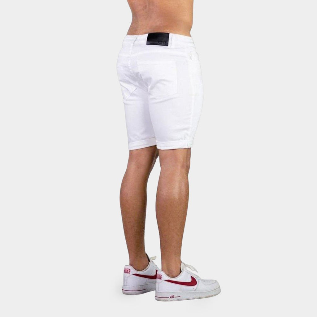 Ultra Stretch Denim Shorts - White