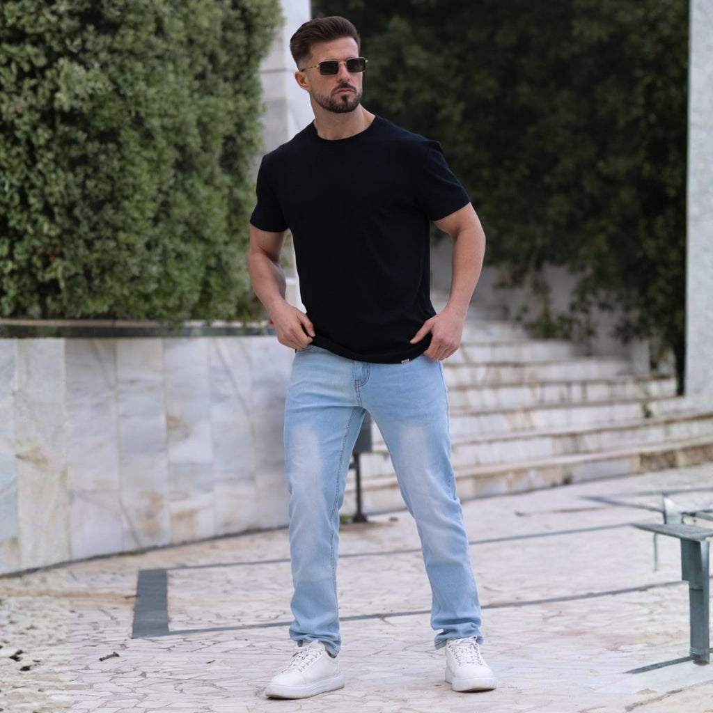 Ultra Stretch Straight Jeans - Vintage Blue