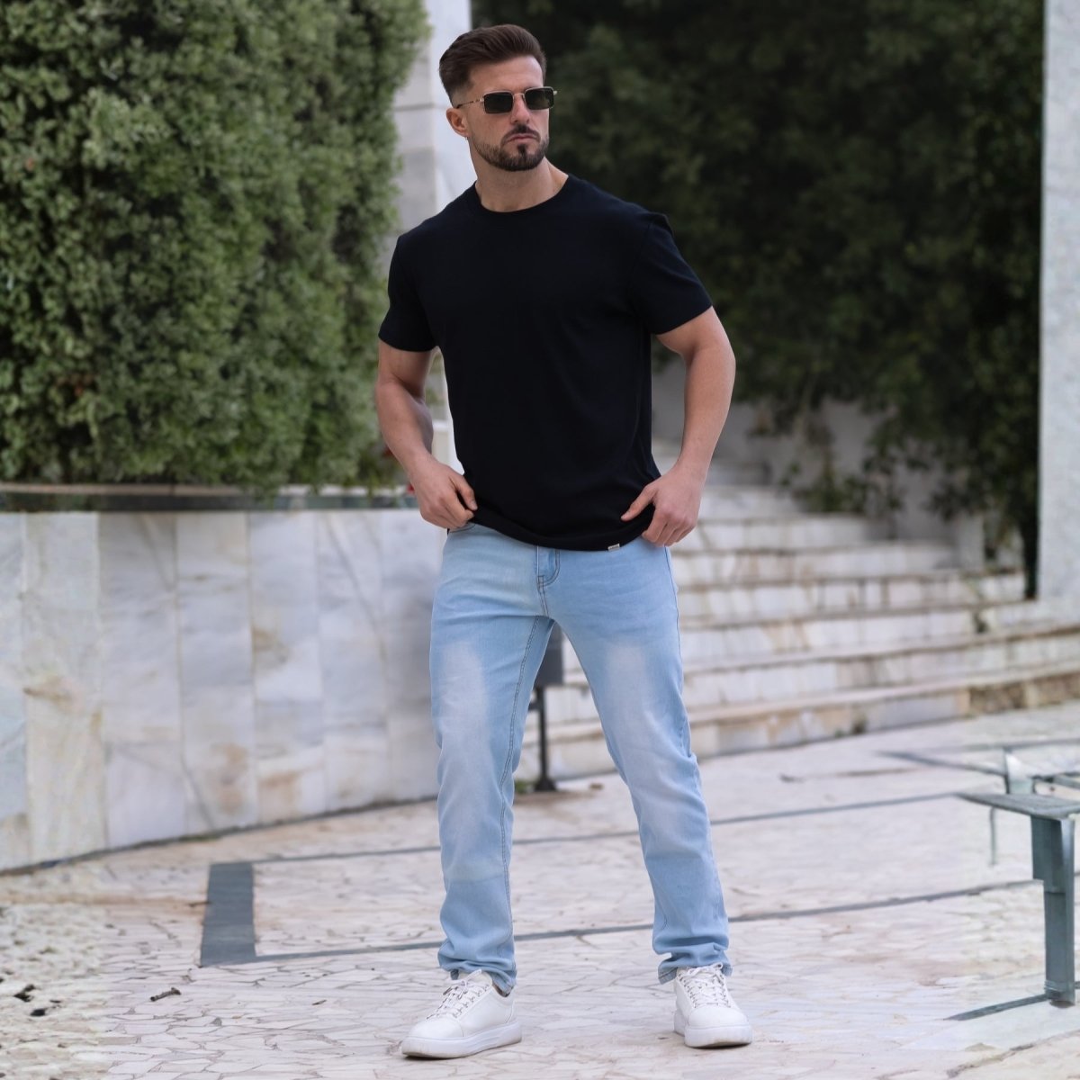 Ultra Stretch Straight Jeans - Vintage Blue