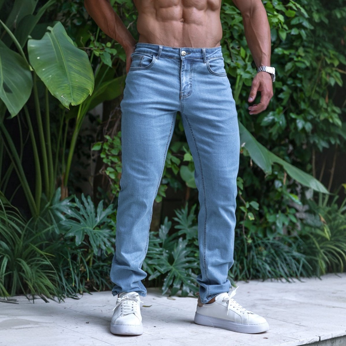 Ultra Stretch Straight Jeans - Horizon Blue