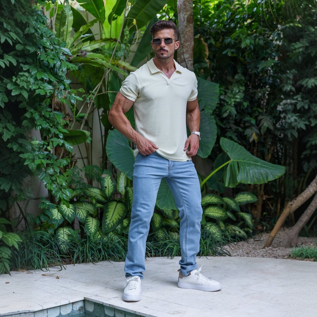 Ultra Stretch Straight Jeans - Horizon Blue