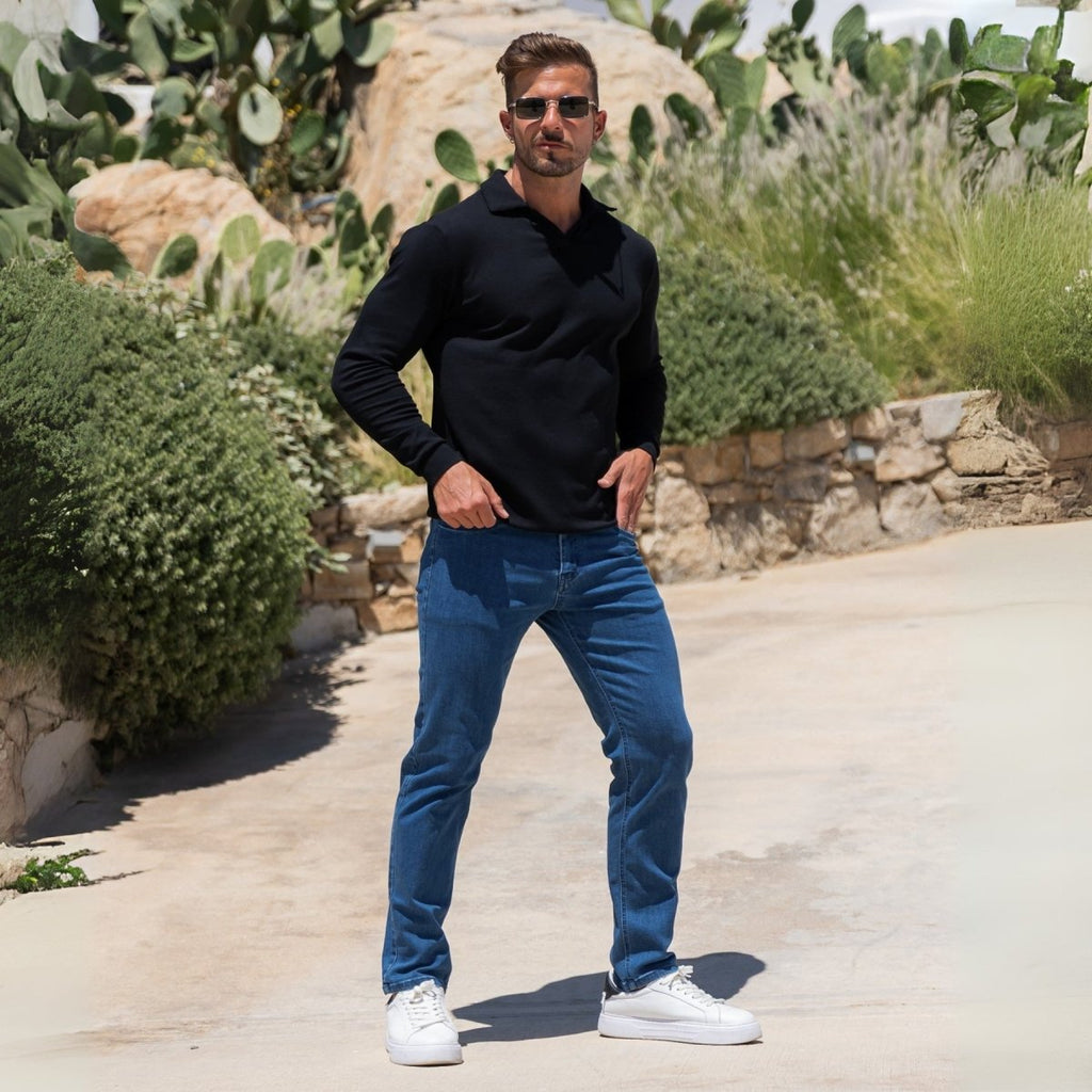 Ultra Stretch Straight Jeans - Sea Blue